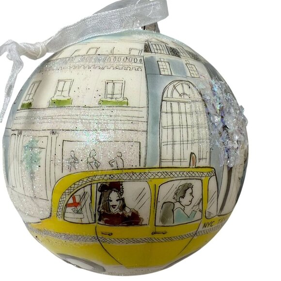 Dennis Basso Christmas Ornament City Fashion Scene QVC Holiday Collectible - Picture 3 of 5